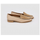 Mocasín plano mujer beige