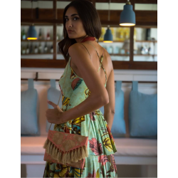 Vestido largo estampado jardin