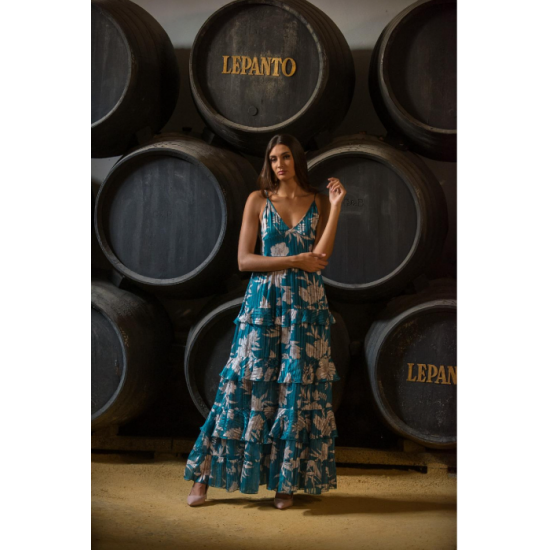 Vestido ramo azul
