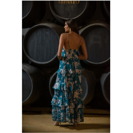 Vestido ramo azul