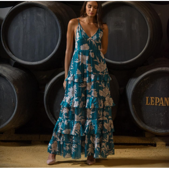 Vestido ramo azul