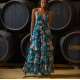 Vestido ramo azul