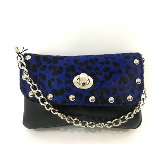 Clutch fiesta camelia azul