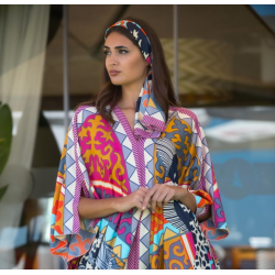 Vestido kaftan estampado