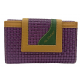 Billetero Piel Trenzada 15Cm Morado 