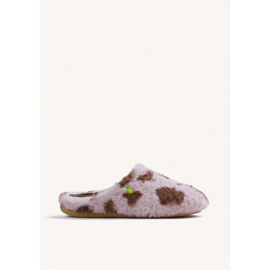 Zapatilla de casa estampado animal pelo