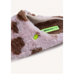 Zapatilla de casa estampado animal pelo