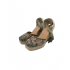 Esparteña rejilla kaki