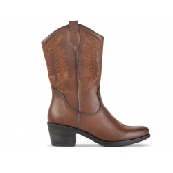 Bota cowboy napa marron