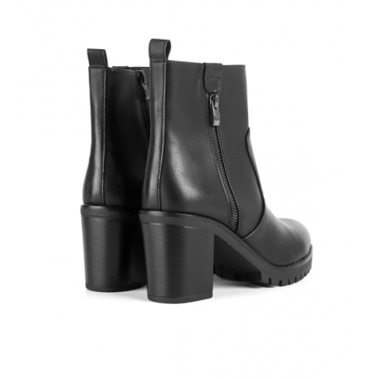 Botín haute negro tacón 