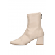 Botín beige liso tacón midi