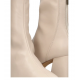 Botín beige liso tacón midi
