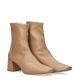 Botín camel liso tacón midi