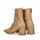 Botín camel liso tacón midi