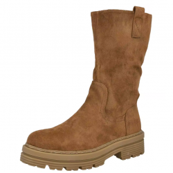 Bota cuero caña media