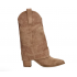 Bota campera tachas taupe