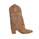 Bota campera tachas taupe