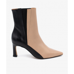 Botín mujer tacón bicolor