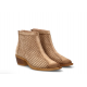 Botín calado taupe