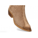 Botín calado taupe