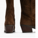 Bota cowboy bordada marrón