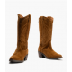 Bota cowboy bordada brandy