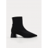  Botin negro tacón midi punta charol