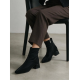  Botin negro tacón midi punta charol