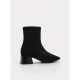  Botin negro tacón midi punta charol
