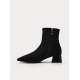  Botin negro tacón midi punta charol