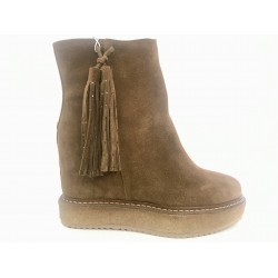 Botín camel cuña interna