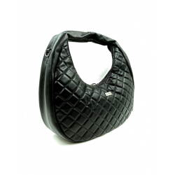Bolso Hobo Acolchado Negro 