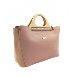 Bolso Tote Asa Madera