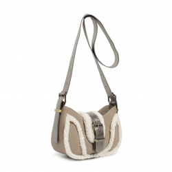 Bolso hobo borreguito taupe