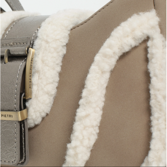 Bolso hobo borreguito taupe
