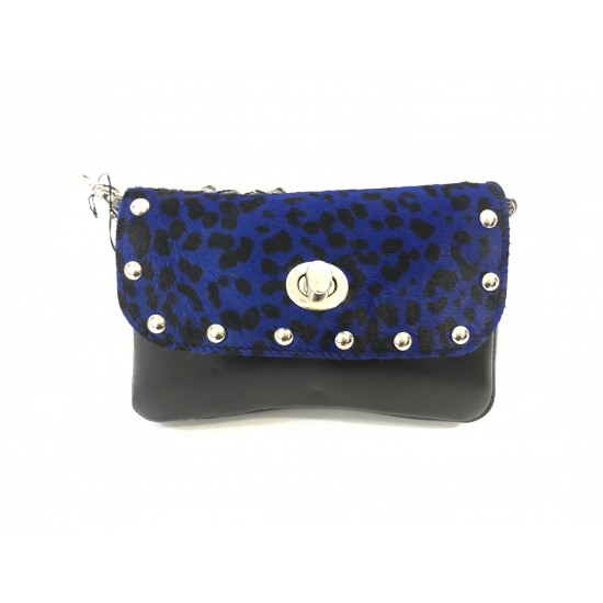 Clutch fiesta camelia azul