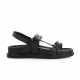 Sandalia tipo bio negro cristales
