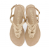 Sandalias doradas de piel con trenzado 