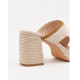 Sandalias de tacón con plataforma y detalle de yute