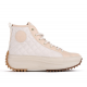 Sneaker abotinada beige