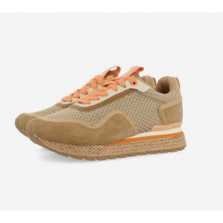 Sneaker beig salmón estilo mediterráneo 