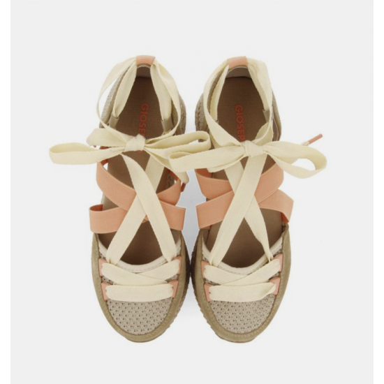 Sneakers abiertos beige con cuña para mujer totnes