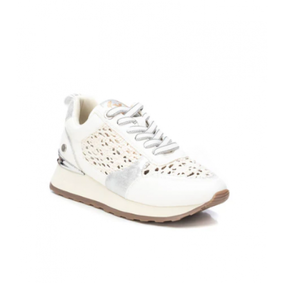 Sneaker cuña tejido calado