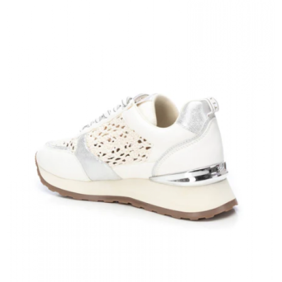 Sneaker cuña tejido calado
