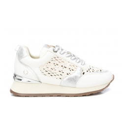 Sneaker cuña tejido calado