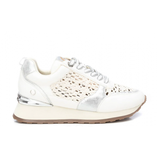 Sneaker cuña tejido calado