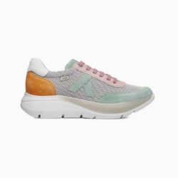 Sneaker algoritmo verde blanco rosa