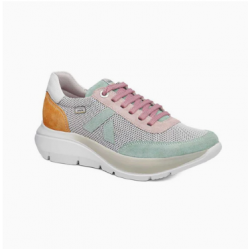 Sneaker algoritmo verde blanco rosa
