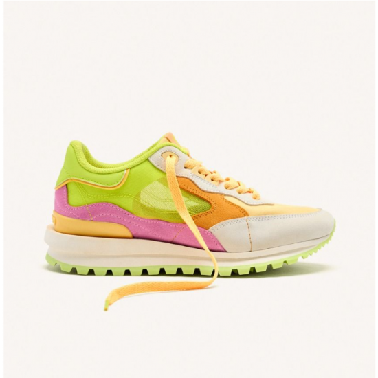 Zapatillas de piel con rejilla