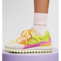 Zapatillas de piel con rejilla